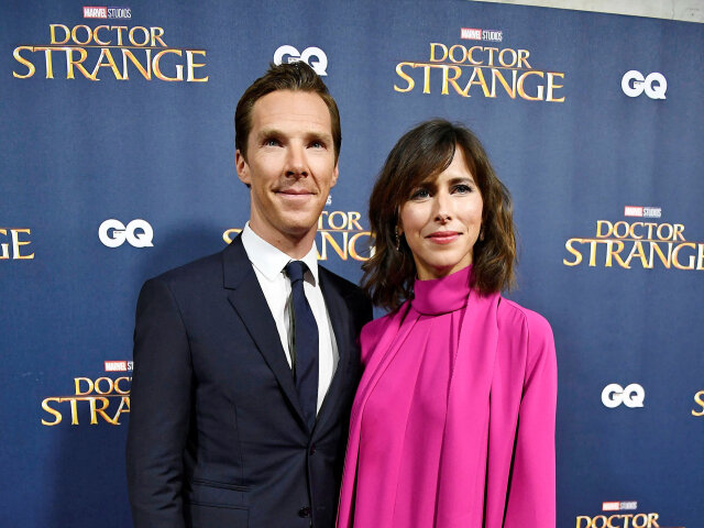 Herec Benedict Cumberbatch a jeho manželka Sophie Hunter.