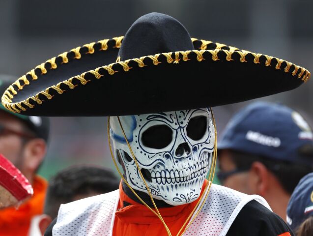 Mexico F1 Grand Prix, kostra, lebka, klobúk, sombrero, Deň zosnulých, Deň mŕtvych, Mexiko, masky, kostry, duchovia, lebka