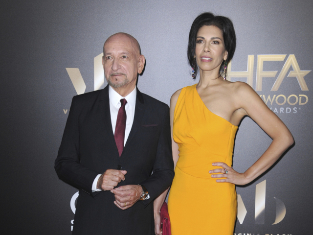 Herec Ben Kingsley a jeho životná partnerka Daniela Lavender.