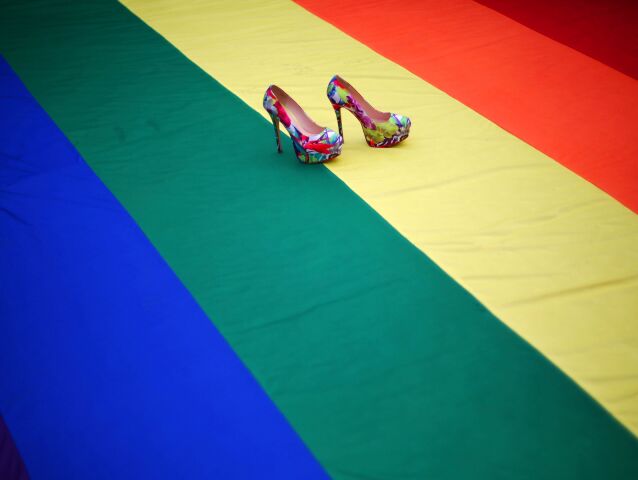 LGBTI, Mexiko, dúhová vlajka, topánky, homosexuáli