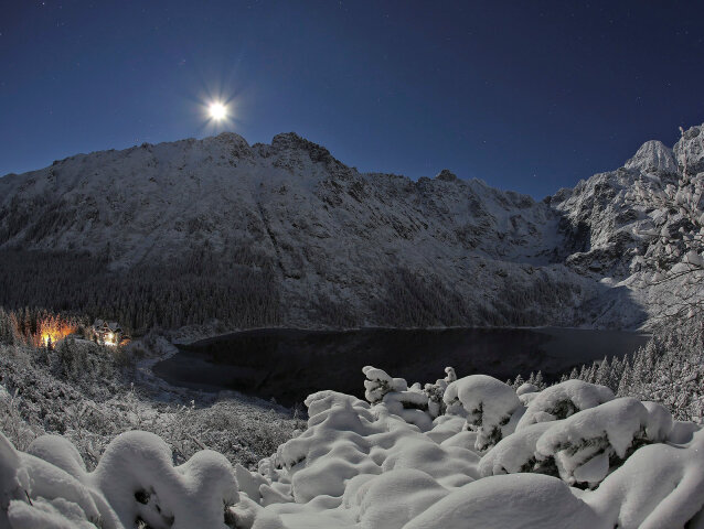Supermesiac, superspln, Mesiac, spln, noc, tma, Poľsko, Tatry,
