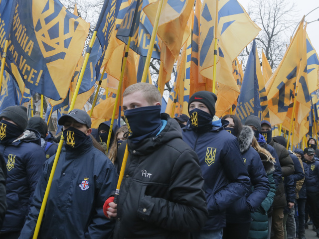 Ukrajina, demonštrácia, protest, nacionalisti, Azov,
