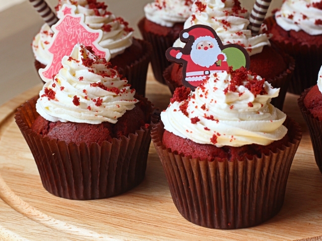 Vianoce, cupcake
