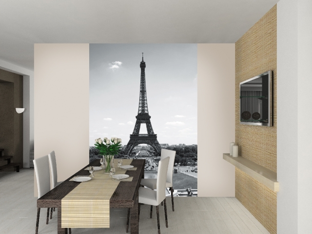 3D render modern interior of dining-room