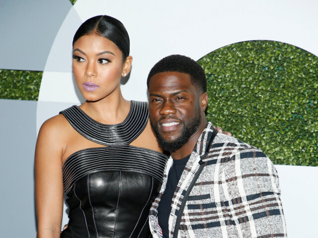 Herec Kevin Hart a jeho manželka Eniko Parrish.