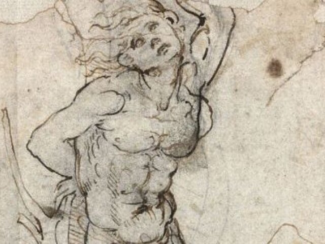 Leonardo da Vinci, neznáma skica, iba náhľadové foto!