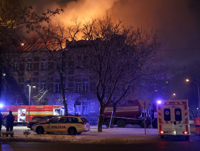 UPJŠ, Košice, požiar,