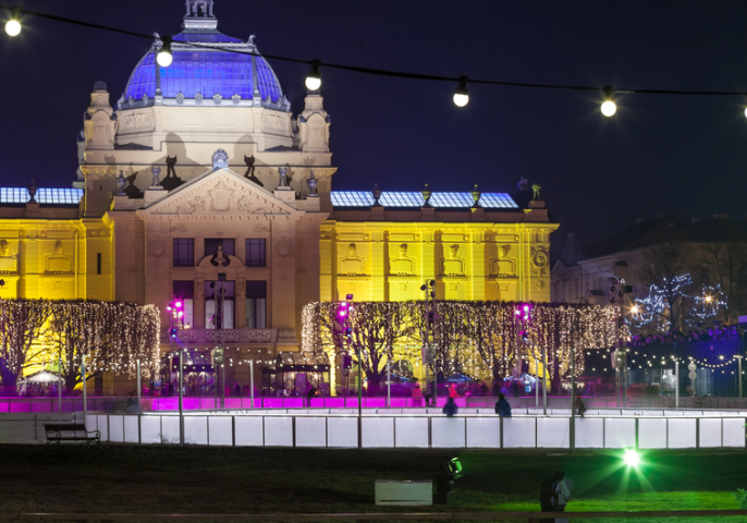 Záhreb, Vianoce, vianočné trhy, klzisko, advent