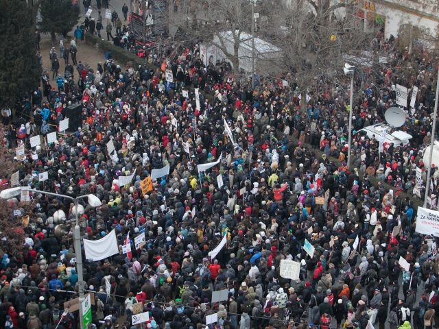 protest Gorila, namestie SNP