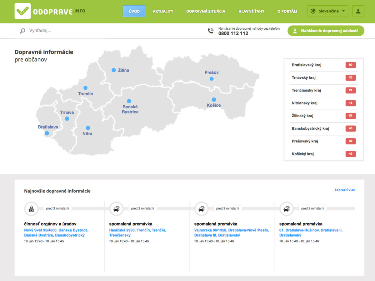 doprava, web