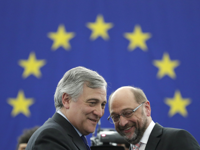 Antonio Tajani, Martin Schulz