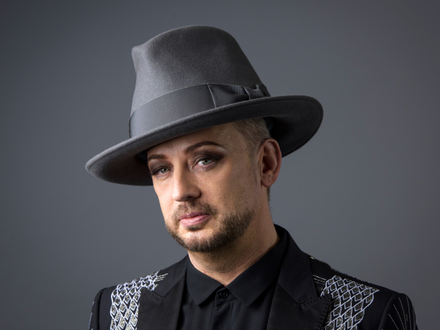Spevák Boy George na archívnom zábere.