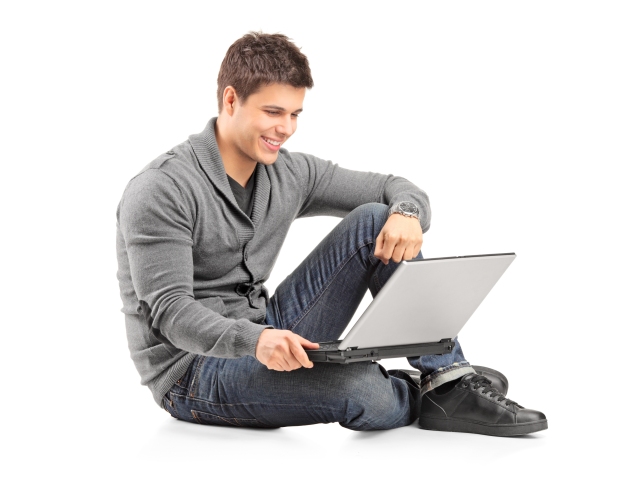 muž, počítač, laptop, notebook