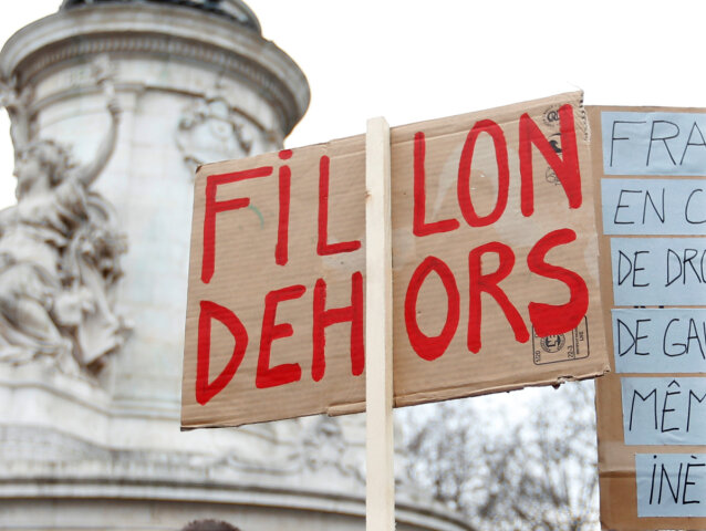 fillon, protest