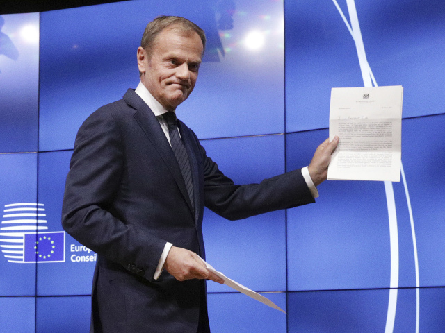 Donald Tusk, brexit, list o brexite,