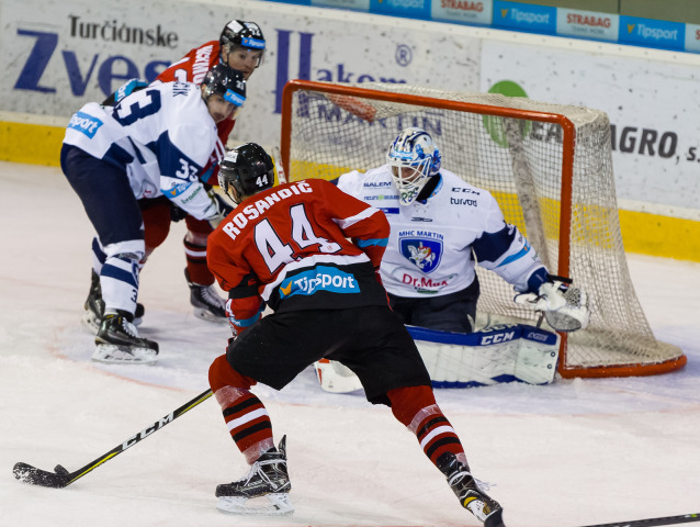 Patrik Bačik, Jordan Hickmott, Mislav Rosandič, HC 05 iClinic Banská Bystrica,  Mathieu Corbeil, MHC Martin.