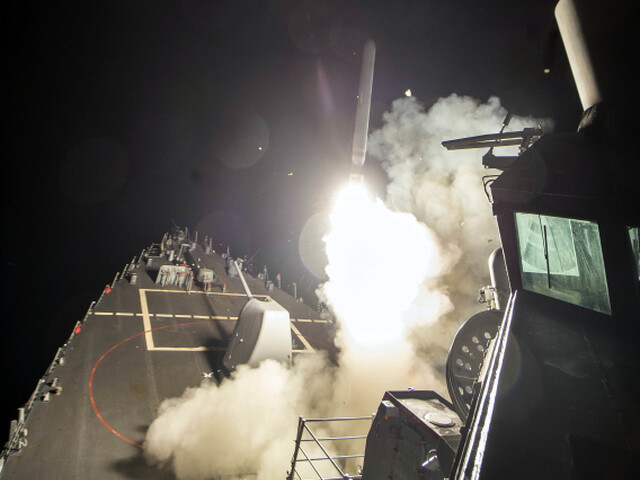 usa, tomahawk, sýria, loď, odpalenie rakety, raketa