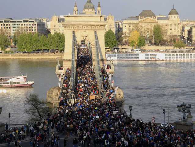 budapest, protest, most, dunaj, madarsko