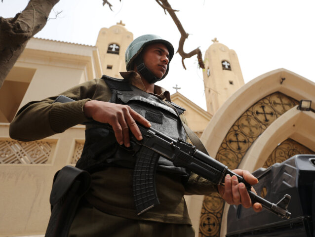 policajt, egypt, kopti, kostol