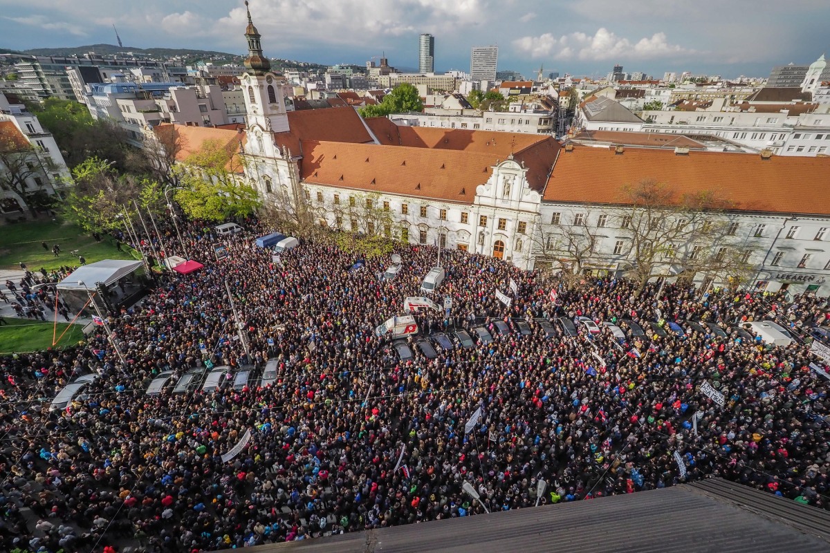 protikorupčný pochod, demonštrácia, protest, námestie snp,