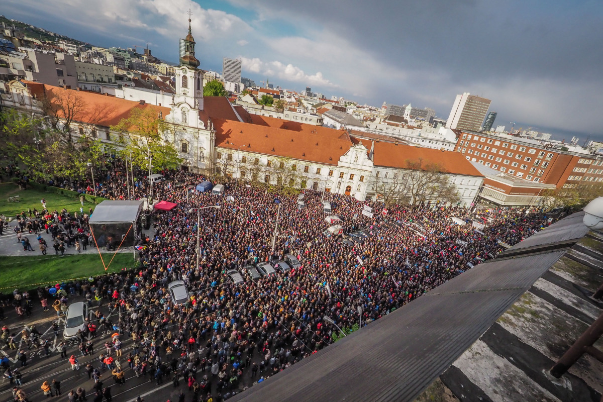 protikorupčný pochod, demonštrácia, protest,