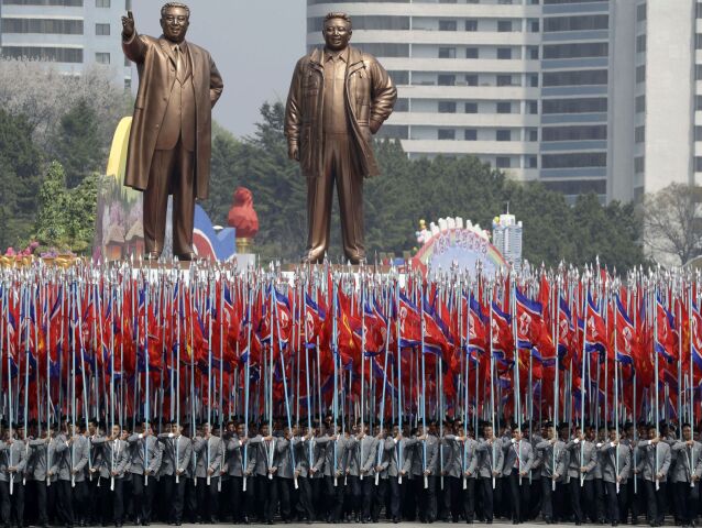 Kim Ir–sen, Kim Čong–il, prehliadka, kldr, severna korea
