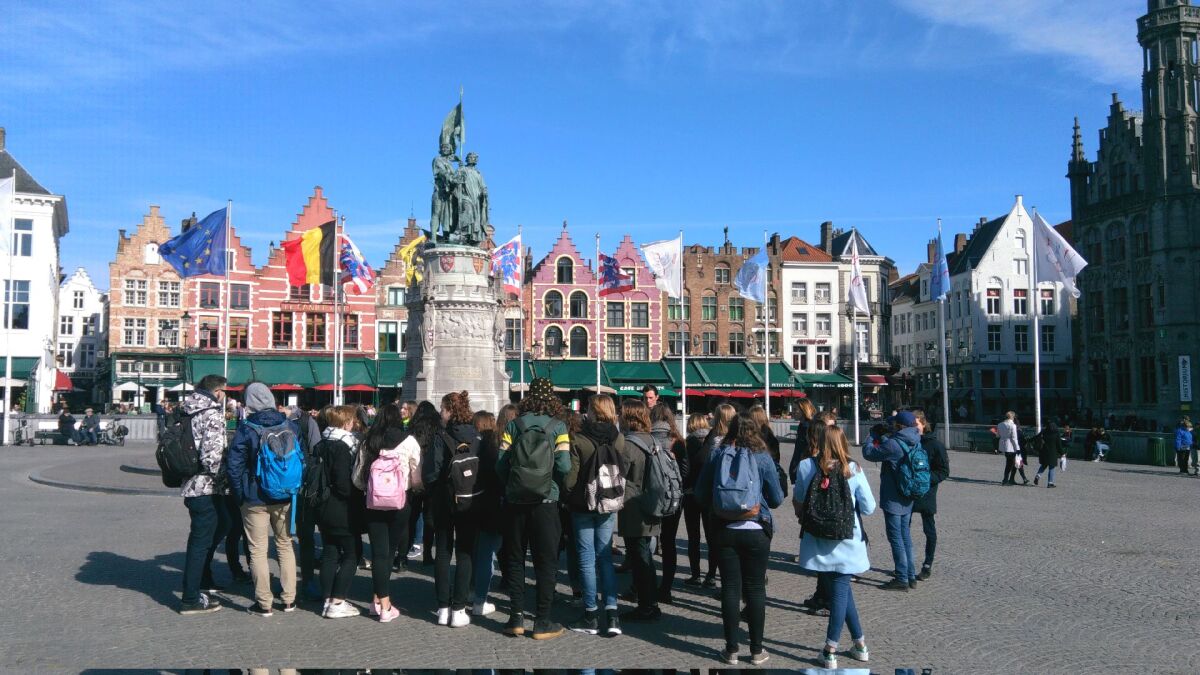 Bruggy, Belgicko, mesto námestie