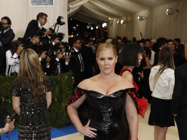 Komička Amy Schumer si obliekla šaty Zac Posen.