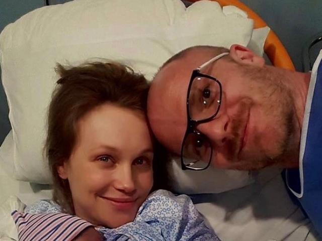 Herečka Vlastina Svátková so synom Matyášom a manželom.