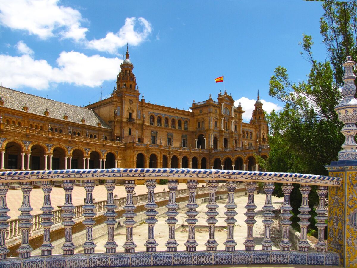 Sevilla, Španielsko, Plaza de Espana,