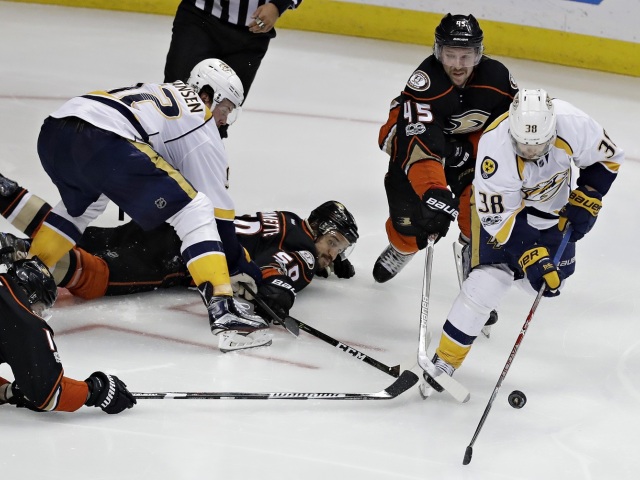 Ryan Kesler, Viktor Arvidsson, Antoine Vermette, Sami Vatanen