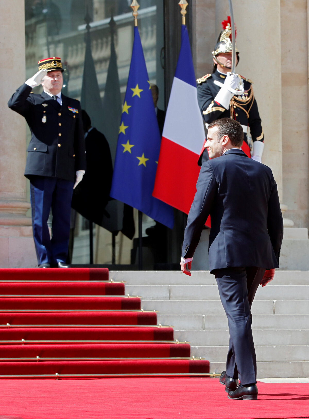 macron, emmanuel macron, inaugurácia, elyzejsky palac, Brigitte Trogneux