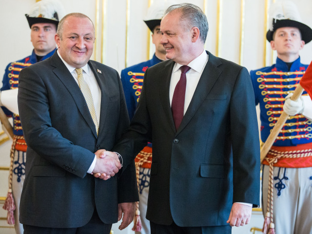 PREZIDENT: Prijatie prezidenta Gruzínska