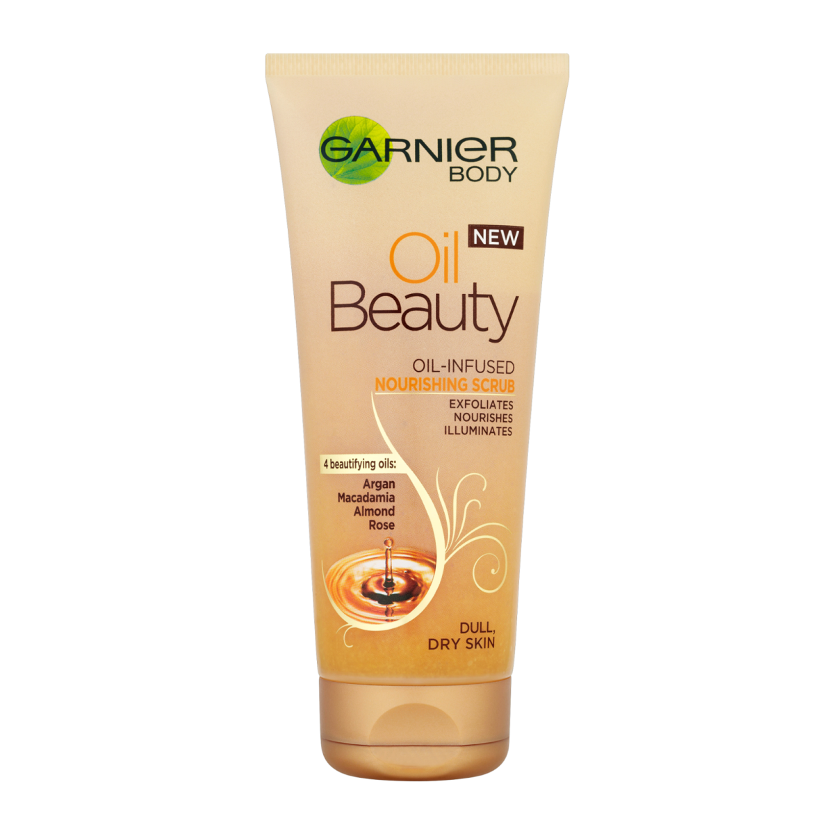 Skrášľujúci telový píling pre suchú pokožku Garnier Oil Beauty Scrubs