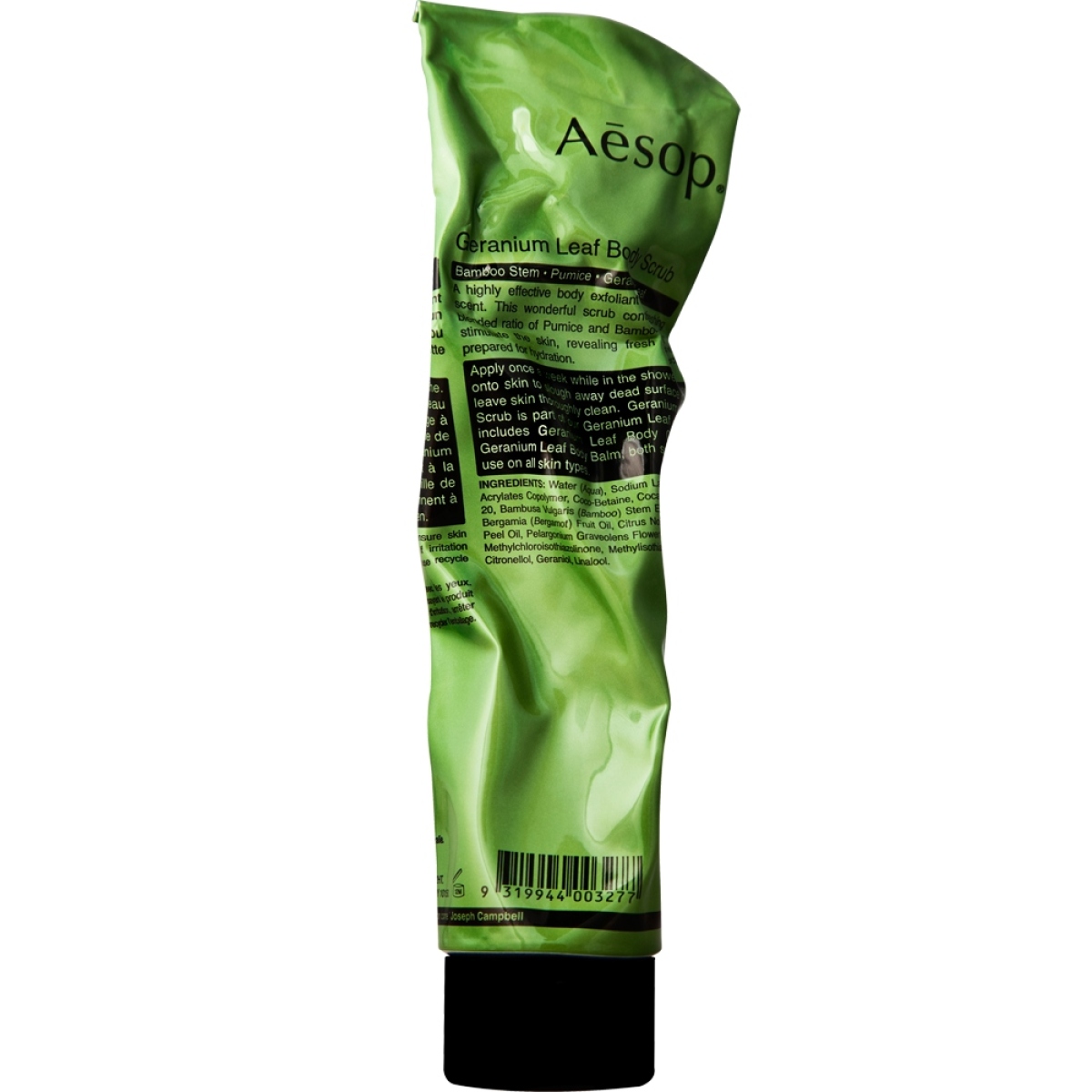 Telový píling Aesop Geranium Leaf Body Scrub.