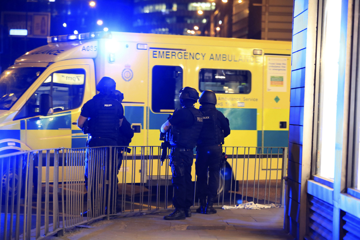 utok, manchester, policia, teroristicky cin, velka britania