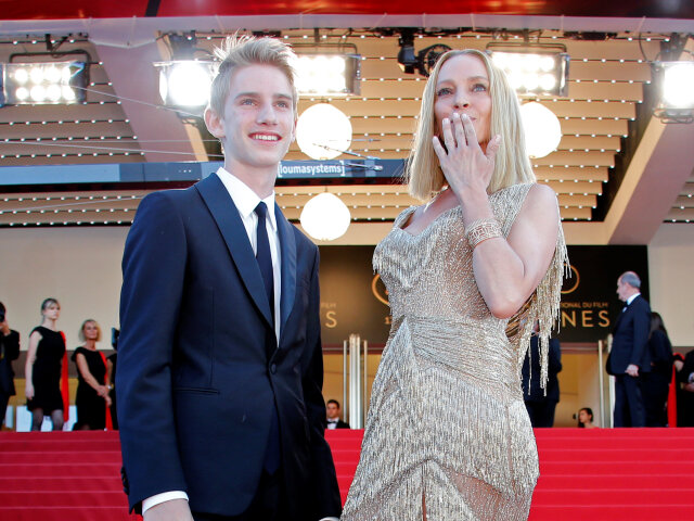 Herečka Uma Thurman a jej syn Levon Roan Thurman-Hawke.
