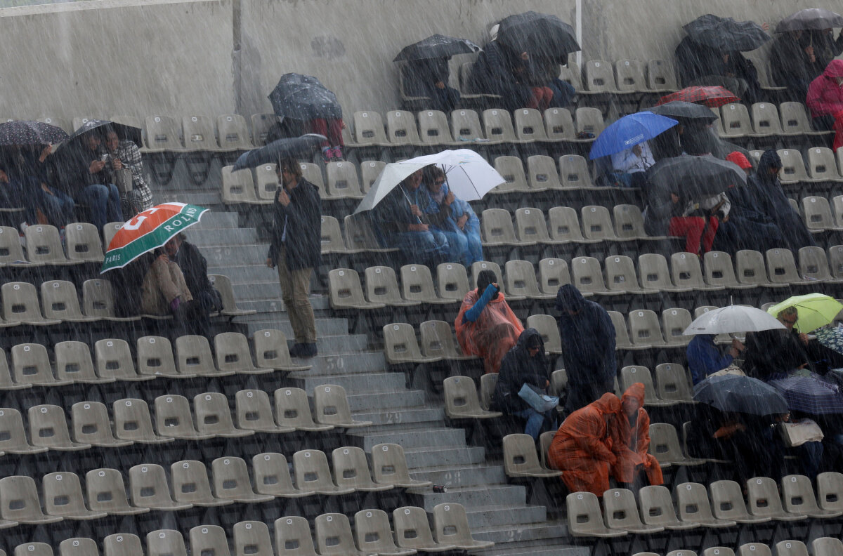Roland Garros, dážď
