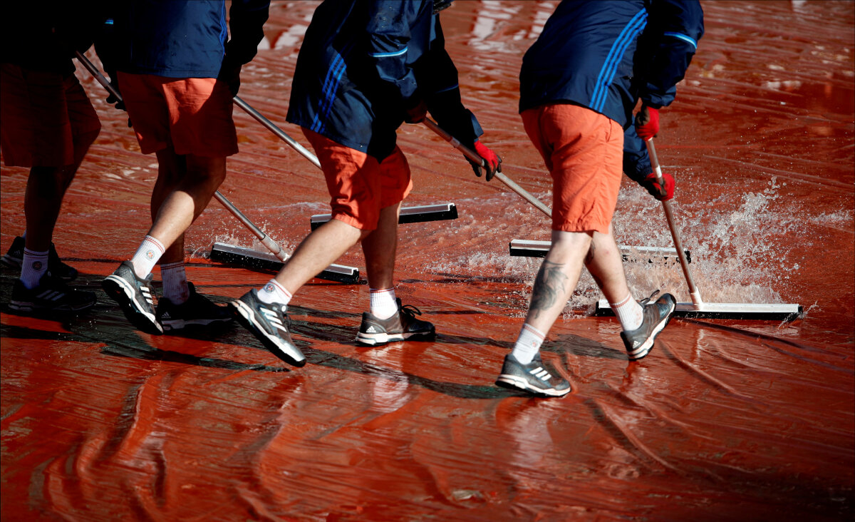 Roland Garros, dážď