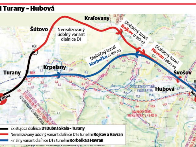 Diaľnica D1, Turany, Hubová