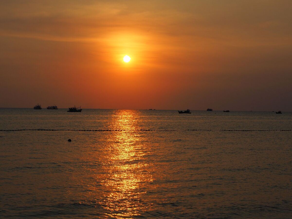 ostrov Phu Quoc, Vietnam, exotika, západ slnka, večer, dovolenka, cestovanie,