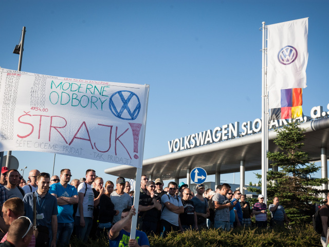 volkswagen,  protest, štrajk,