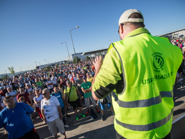 volkswagen, protest, štrajk,