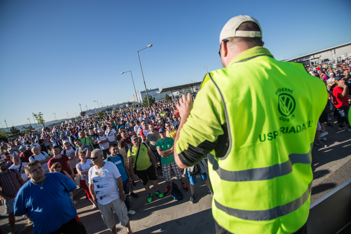 volkswagen, protest, štrajk,
