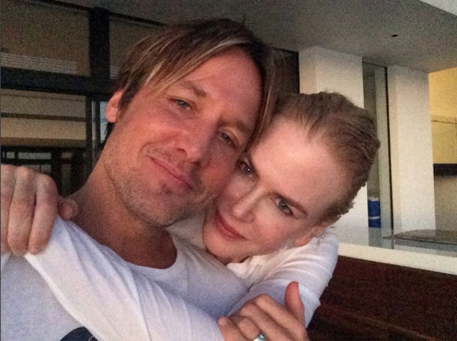 Herečka Nicole Kidman a jej manžel Keith Urban na zábere z Instagramu.