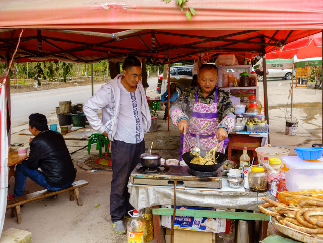 čína, street food, jedlo,