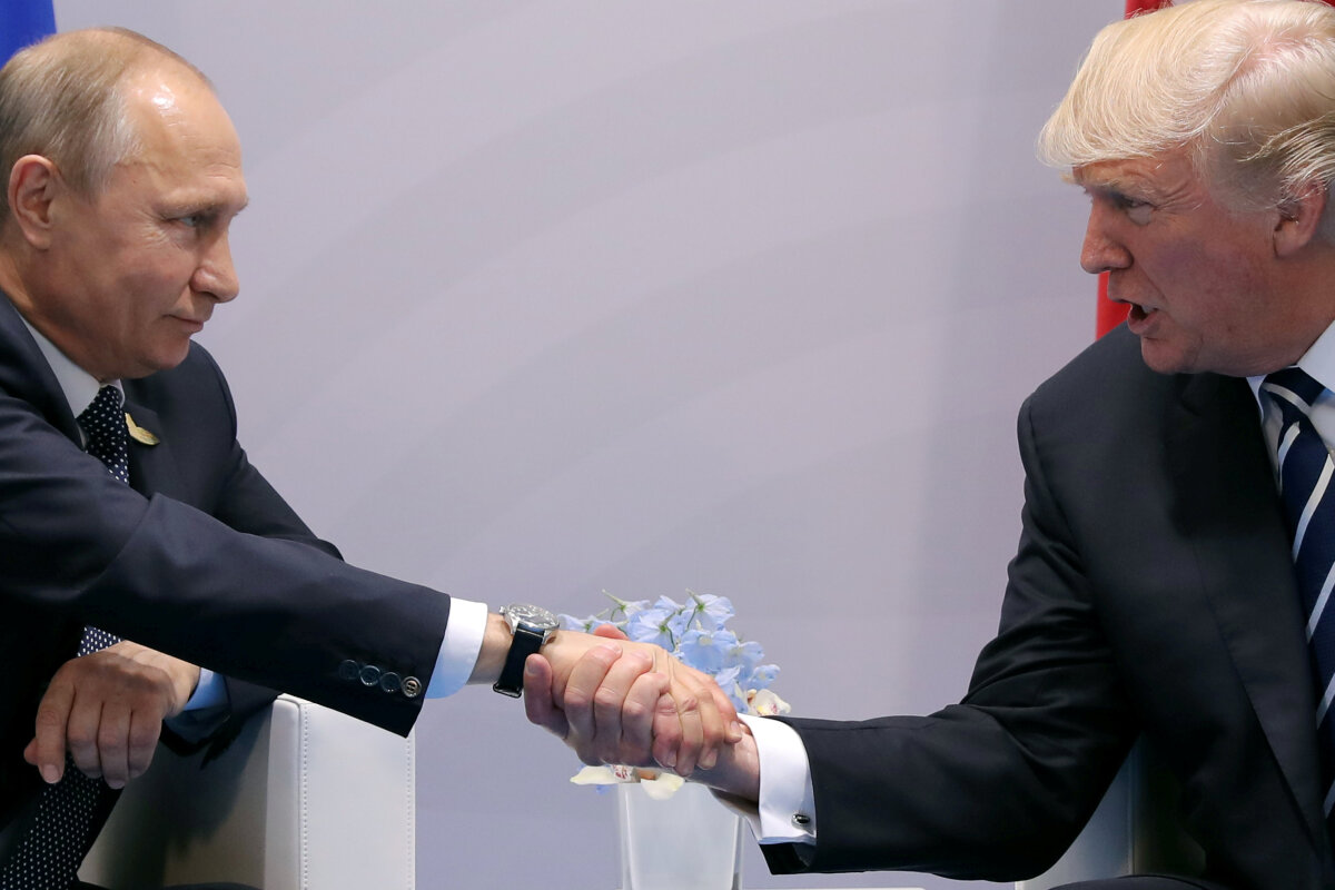 Prezident USA Donald Trump a ruský prezident Vladimir Putin.