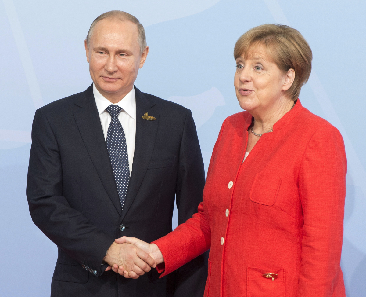 Putin Merkel G20 Germany