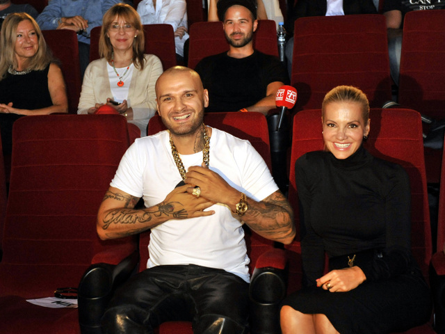 Raper Patrik Rytmus Vrbovský a jeho životná partnerka - speváčka Dara Rolins. 