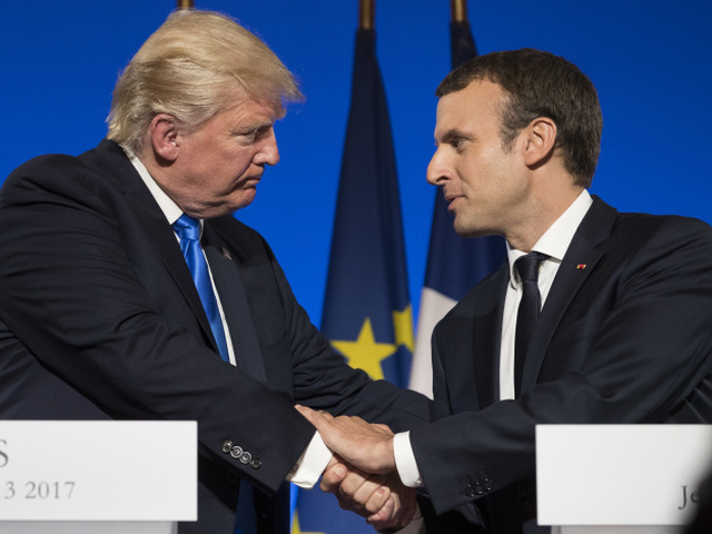 trump, macron,